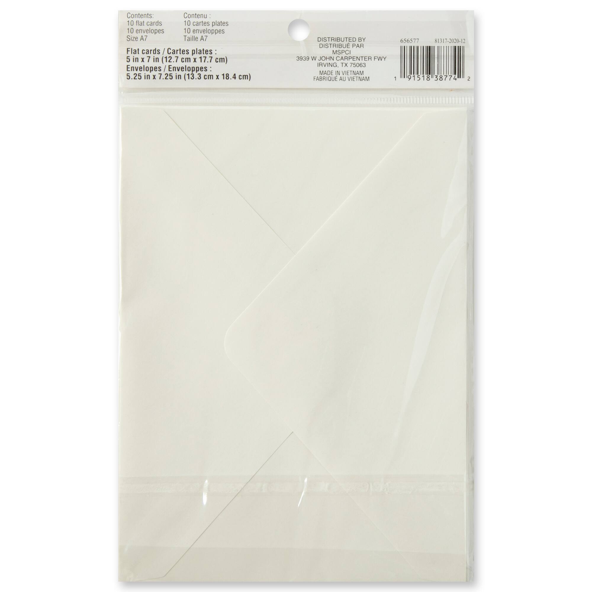 12 Packs: 10 ct. (120 total) Ivory Card & Envelope Set by Recollections™, 5" x 7"
